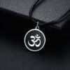 Stainless Steel and Enamel Ohm Necklace