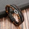 Triple Band Natural Stone Bracelet