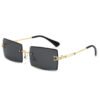 Contemporary Square Frameless Sunglasses