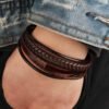 5 Band Leather Bracelet