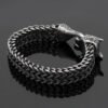 Stainless Steel Vintage Wolf Head Men’s Bracelet