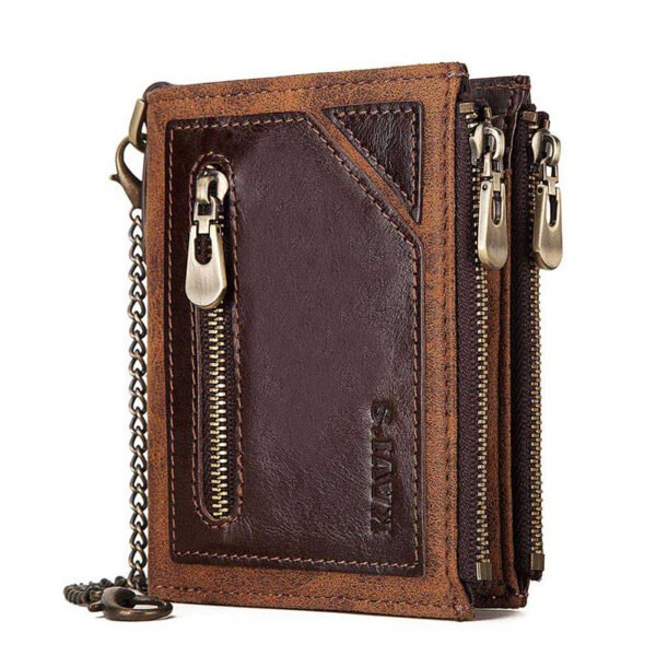 Kavi’s Leather Wallet with Chain