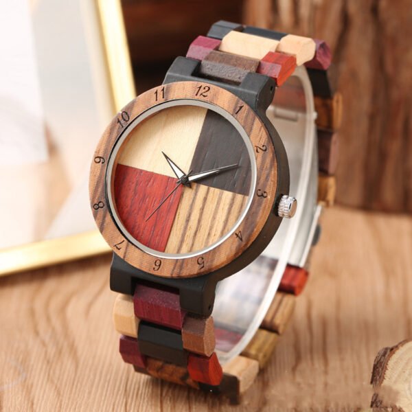 Handcrafted Full Color Wood Watch