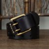 Vintage Cowhide Brass Buckle Belt