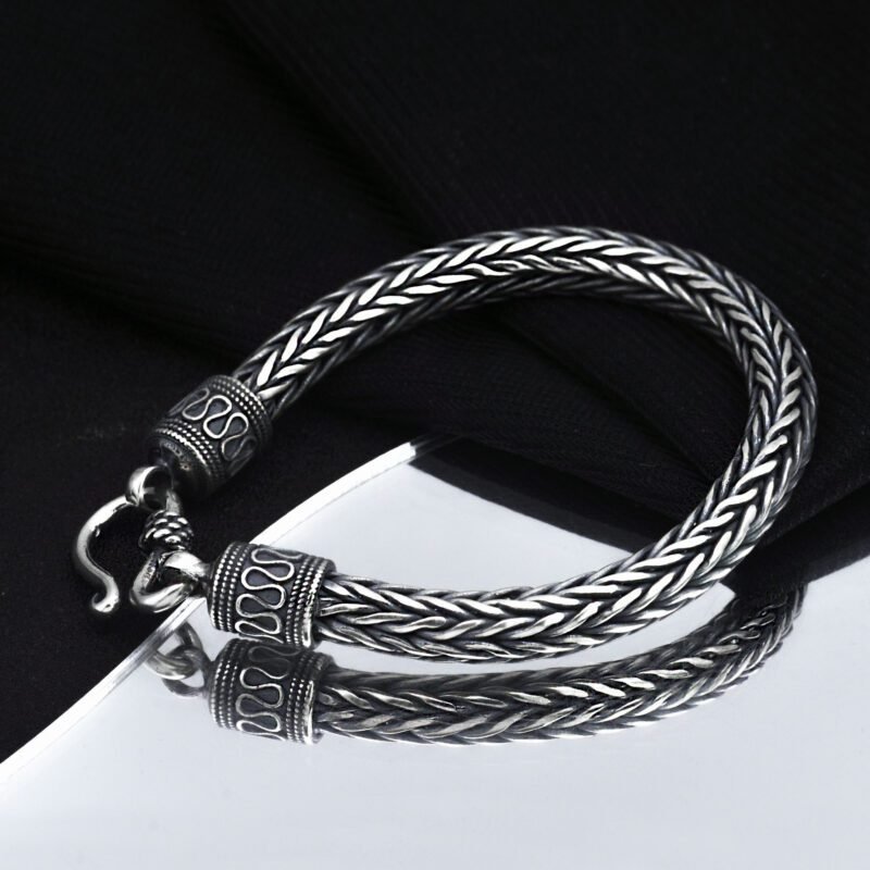 Sterling Silver Handcrafted Men’s Bracelet