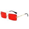 Contemporary Square Frameless Sunglasses