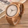 Wood Bobo Bird Bamboo and Leather Watch
