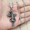 Men’s Cobra Cross Pendant Necklace