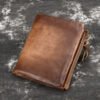 Cowhide Double Zipper Men’s Bifold