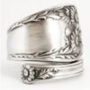 Men’s Vintage Wide Band Floral Ring