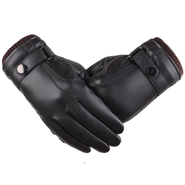 Modern Black Leather Gloves