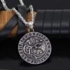 Men’s Viking Wolf Head Rune Necklace