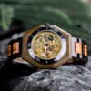 Wood Open-face Men’s Watch