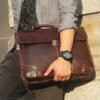 Men’s Retro Leather Briefcase