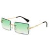 Contemporary Square Frameless Sunglasses
