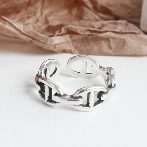 Sterling Silver Chain Link Ring