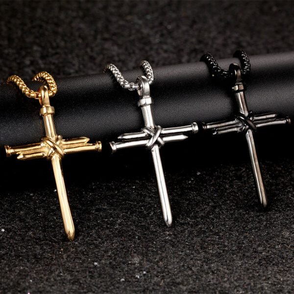 Men’s Iron Nail Cross Necklace