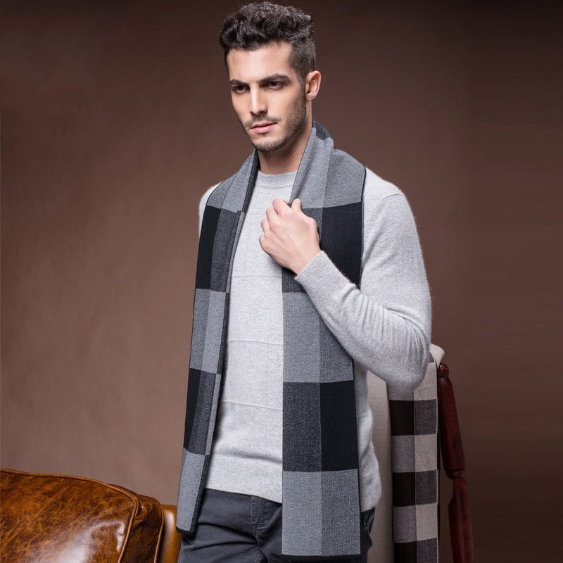 Men’s Casual Plaid Scarf