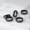 Ceramic Multi-Facet Men’s Ring