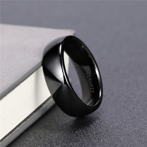 Men’s Ceramic Black Ring with Gloss or Matte Finish