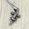 Men’s Cobra Cross Pendant Necklace