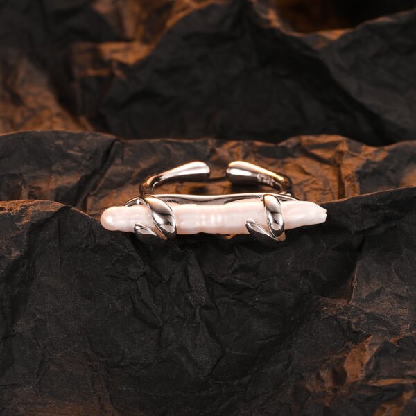 Sterling Silver Baroque Pearl Ring