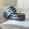 Retro Leaf Embossed Ring