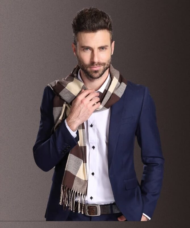 Men’s Casual Plaid Scarf