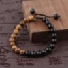 Natural Wood Beaded Bracelet