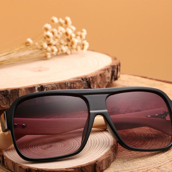 Modern Sunglasses with Wood Arms