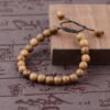 Natural Wood Beaded Bracelet