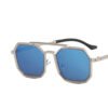 Retro Polygonal Double Bridge Sunglasses