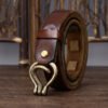 Unique Hook-Latch Leather Belt
