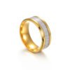 Men’s Gold titanium steel ring with a unique and eye-catching design