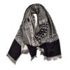 Men’s scarf with a fringed edge and a jacquard weave