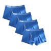 Four-pack of men's cotton boxer briefs in blue