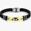 Stainless steel and silicone bracelet with a modern and sporty design