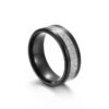 Men’s Black titanium steel ring with a unique and eye-catching design