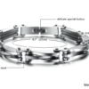 Men's titanium steel bracelet with a polished finish and a sturdy clasp