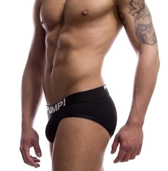 Black men’s underwear with a comfortable fit and elastic waistband
