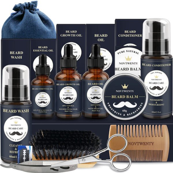 NovTwenty Grooming System — 11-Piece Beard Ritual & Precision Kit