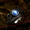 Tidal Arc — Stainless Steel Tentacle Ring & Sculpted Form