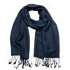 Harrow Line — Navy Herringbone Jacquard & Elongated Scarf